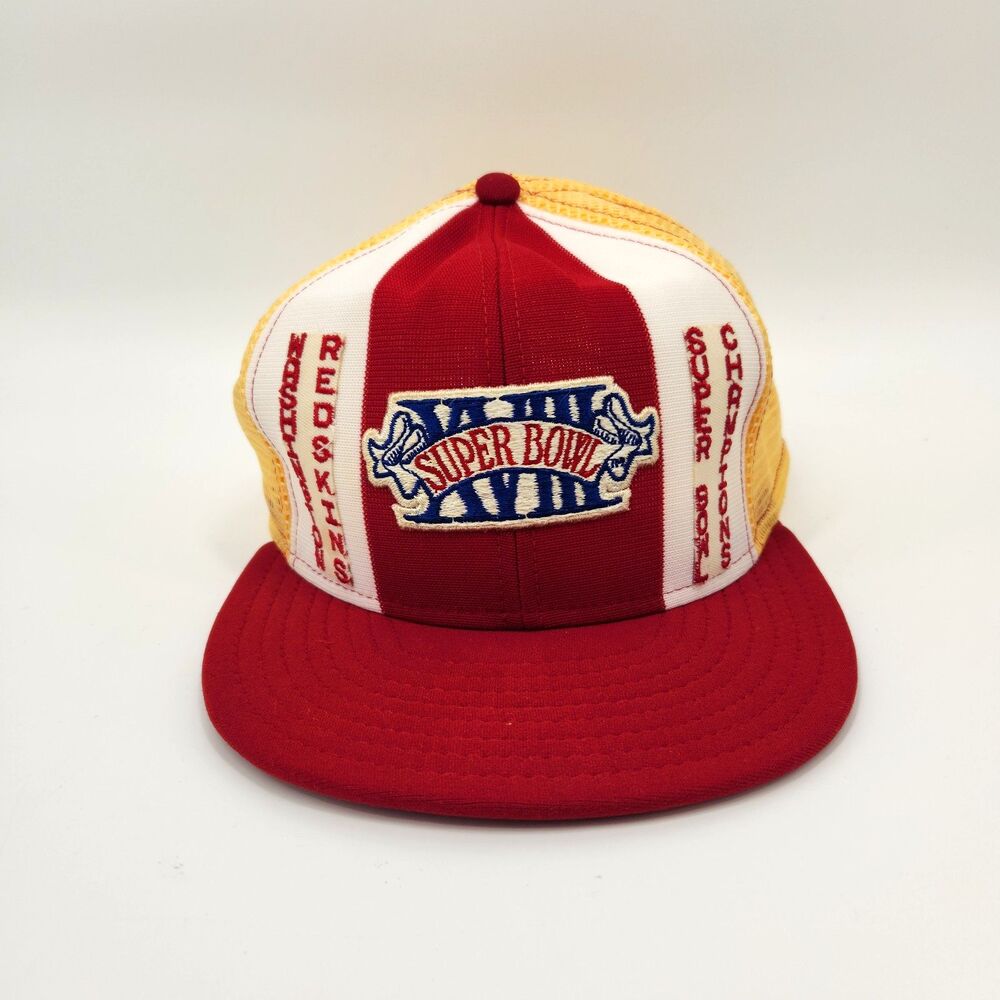 Vintage NFL Washington Redskins Snapback Mesh Cap Hat Super Bowl XVIII USA Made